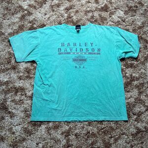 Harley Davidson Shirt Adult Extra Large Spykes Clinton County Short Sleeve
